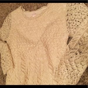 Cat & Jack Cream Lace Party Holiday Dress SZ L/10